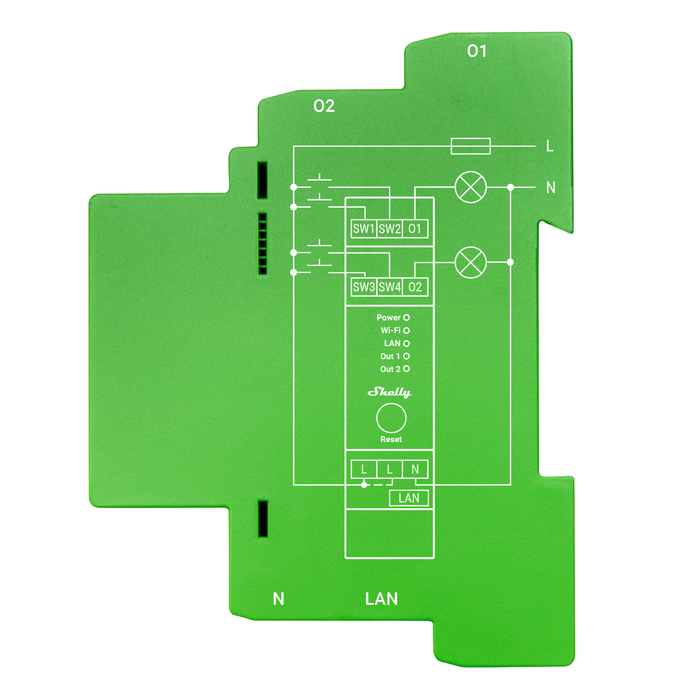 Shelly Pro Dimmer 1PM DIN Rail Smart Dimmer with Power Monitoring (SHEL-PRO-DIMMER-1PM)