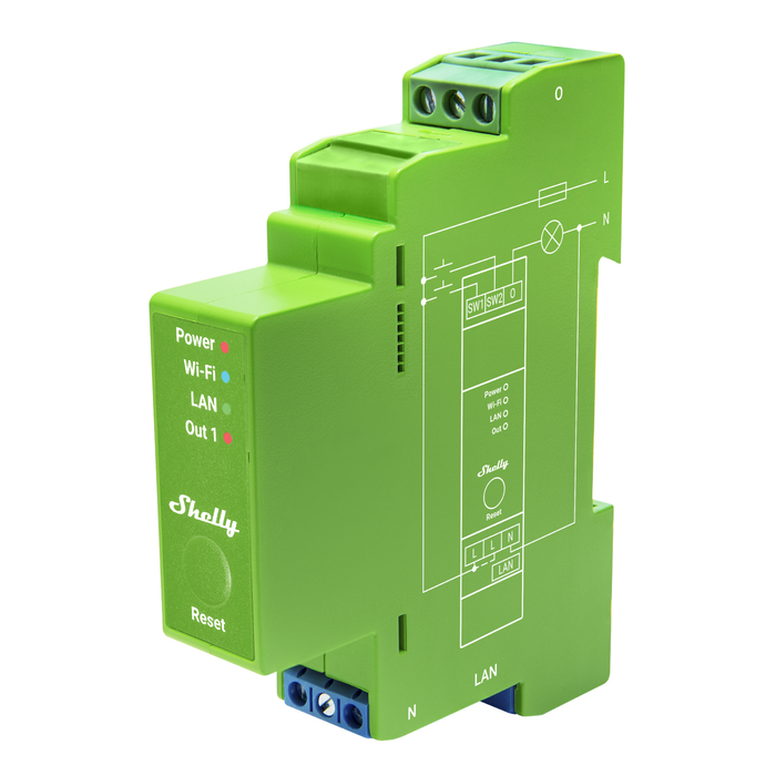 Shelly Pro Dimmer 1PM DIN Rail Smart Dimmer with Power Monitoring (SHEL-PRO-DIMMER-1PM)