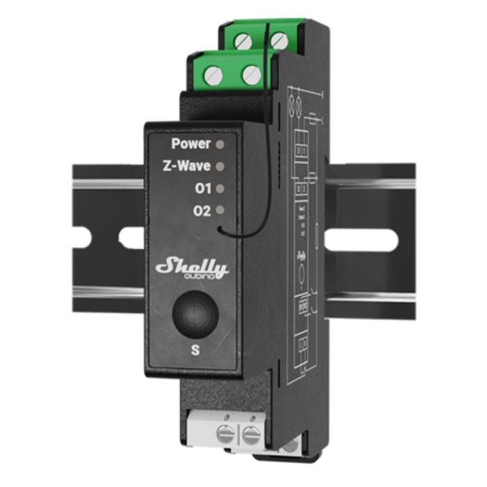 Shelly Qubino Wave Pro 2PM 2-channel Smart Switch with Power Metering (SHEL-QUBINO-WAVE-PRO-2PM)