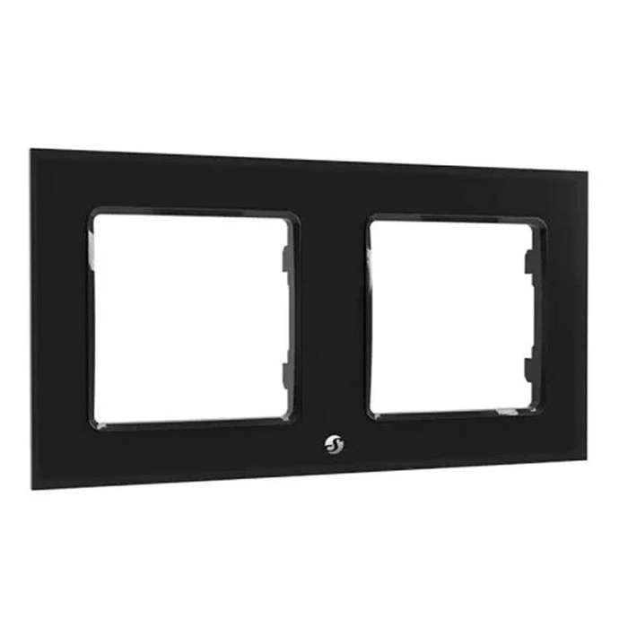 Shelly Wall Frame 2 Two-Gang Wall Frame for Smart Switches (Black) (SHEL-WALL-FRAME-2-BK)