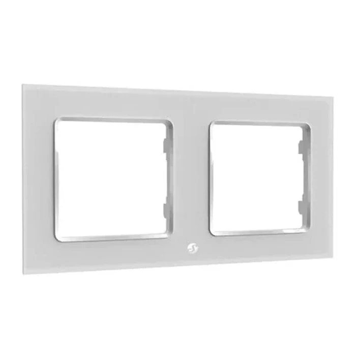 Shelly Wall Frame 2 Two-Gang Wall Frame for Smart Switches (White) (SHEL-WALL-FRAME-2-WH)