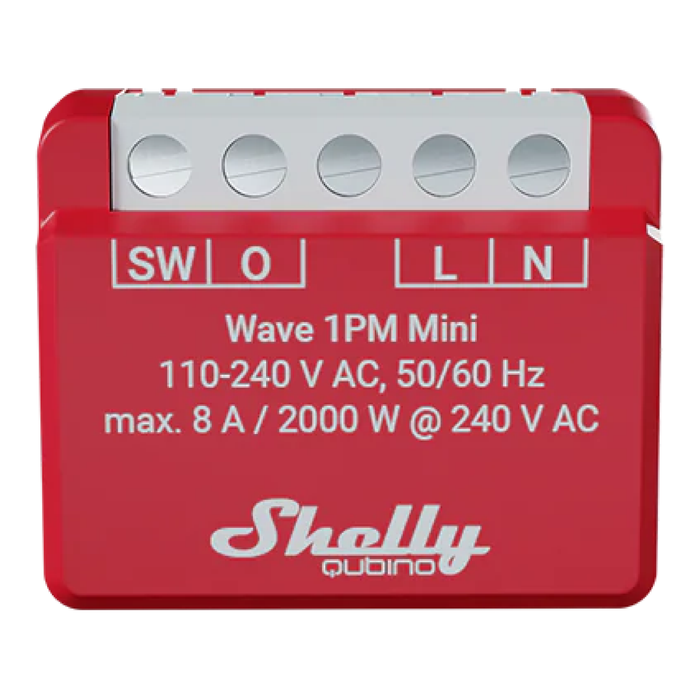 Shelly Wave 1PM Mini Z-Wave Smart Switch with Power Monitoring (SHEL-WAVE-MINI-1PM)