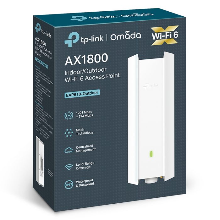 TP-LINK 屋内外対応Wi-Fi EAP610　OUTDOOR AX1800 TP-Link AX1800 Outdoor Mount WiFi 6 Access Point (TL-EAP610