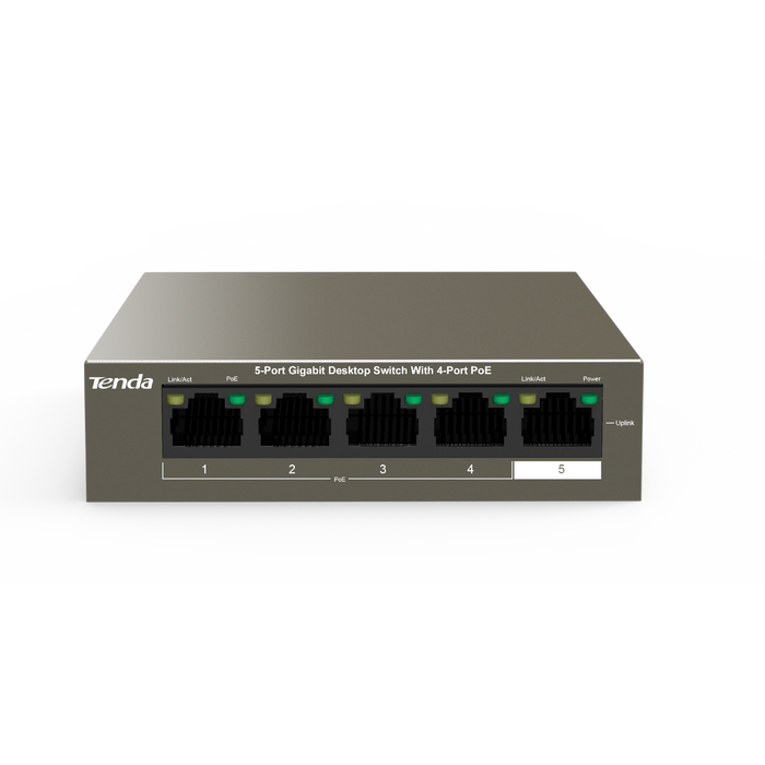 Tenda TEG1105P-4-63W - 5-Port Gigabit PoE Switch (63W)-(TEN-TEG1105P-4-63W)