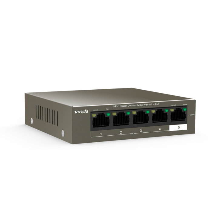 Tenda TEG1105P-4-63W - 5-Port Gigabit PoE Switch (63W)-(TEN-TEG1105P-4-63W)