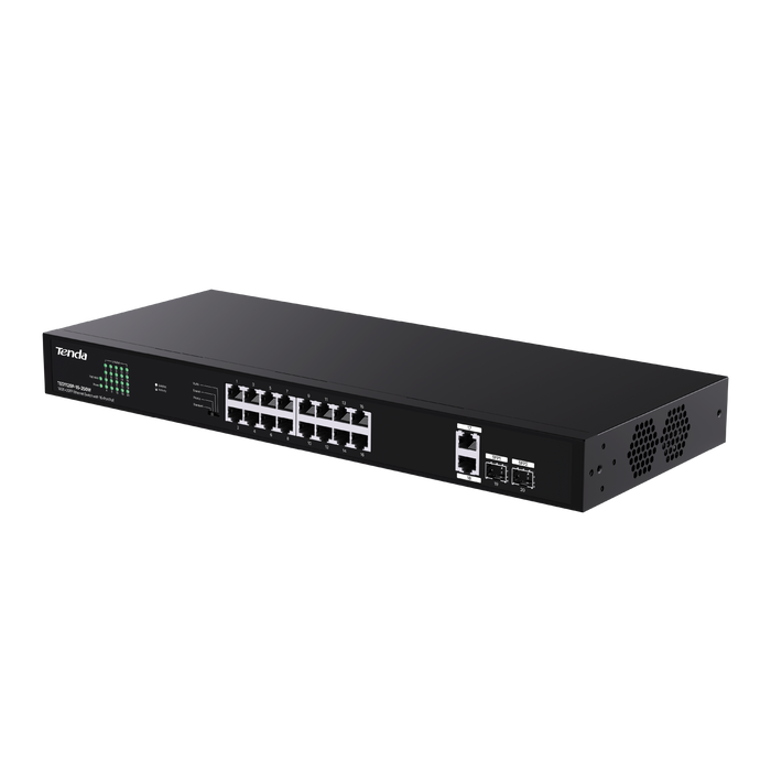 Tenda TEG1120P-16-250W - 16-Port Gigabit PoE Switch (250W)-(TEN-TEG1120P-16-250W)