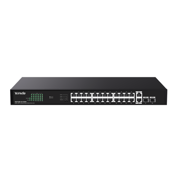 Tenda TEG1120P-16-250W - 16-Port Gigabit PoE Switch (250W)-(TEN-TEG1120P-16-250W)