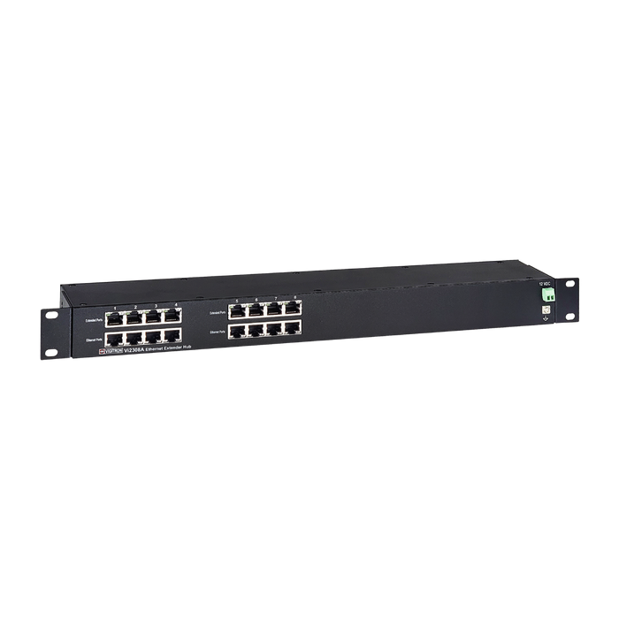Vigitron 8-Port MaxiiCopper Ethernet/PoE Extender up to 900m, Requires 72w PoE or 12VDC 3ah-(VIG-VI2308A)