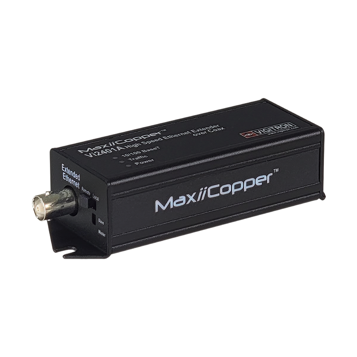 Vigitron 1-Port MaxiiCopper Ethernet Extender/PoE over Coax (Requires 12v 1ah)- (VIG-VI2401A)