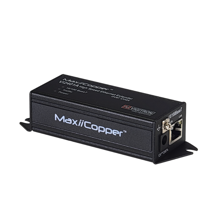 Vigitron 4-Port MaxiiCopper Ethernet Extender/PoE over Coax (Requires 12V 3Ah PSU) – (VIG-VI2404A)
