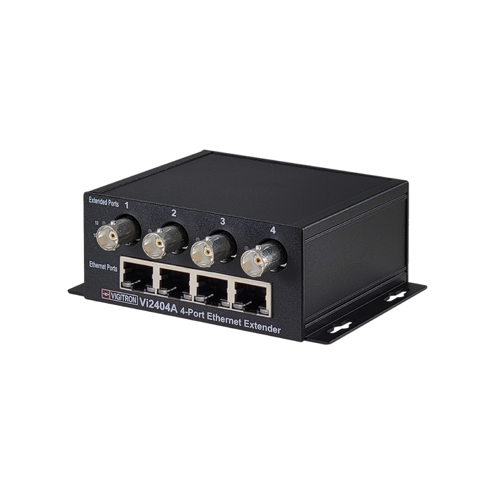 Vigitron 4-Port MaxiiCopper Ethernet Extender/PoE over Coax (Requires 12V 3Ah PSU) – (VIG-VI2404A)