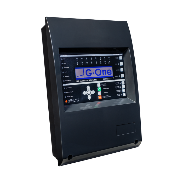 Global Fire G-ONE 1 Loop Addressable Fire Alarm Control Panel – G-1 Black