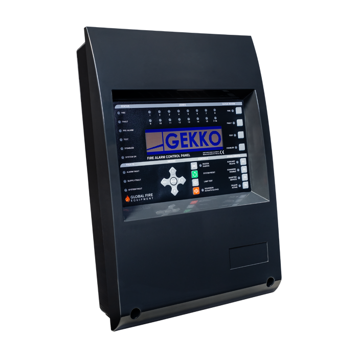 Global Fire GEKKO-2 2 Loop Addressable Fire Alarm Control Panel – GEKKO-2 (Anthracite/Black)