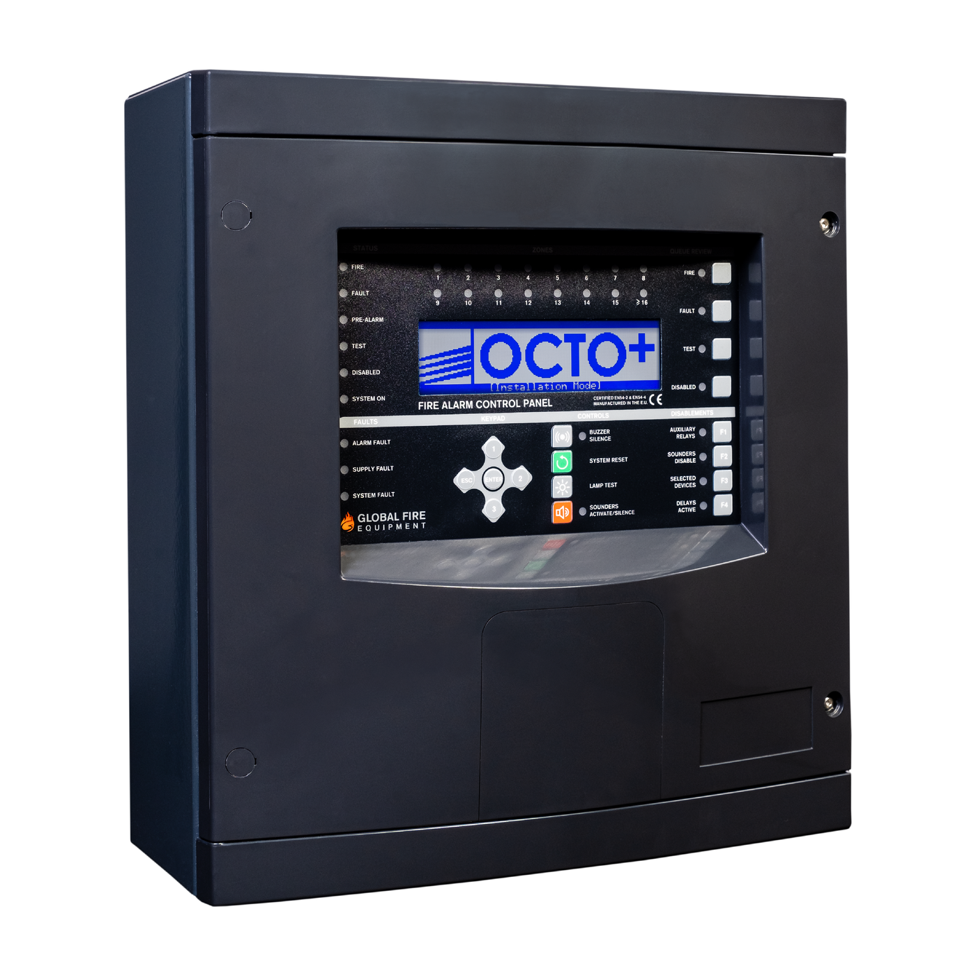 Global Fire OCTO+ 2 Loop Addressable Fire Alarm Control Panel (Anthrac ...