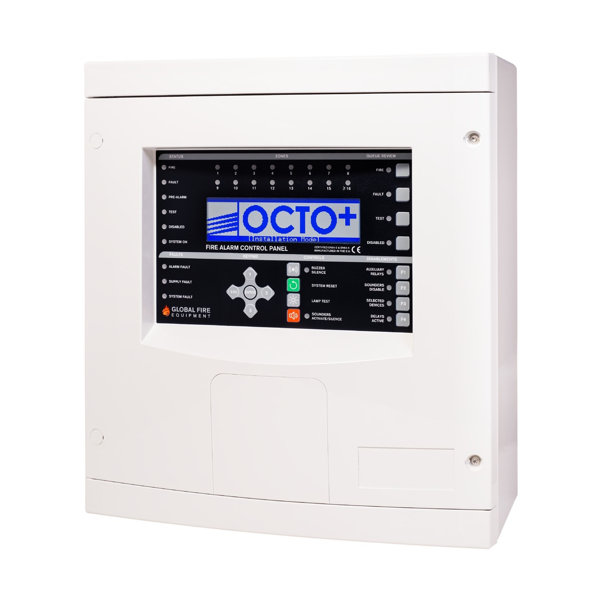 Global Fire OCTO-2 2 Loop Addressable Fire Alarm Control Panel – (OCTO ...