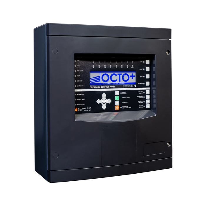 Global Fire OCTO+ 4 Loop Addressable Fire Alarm Control Panel (Anthracite) – (OCTO-4-BLK)
