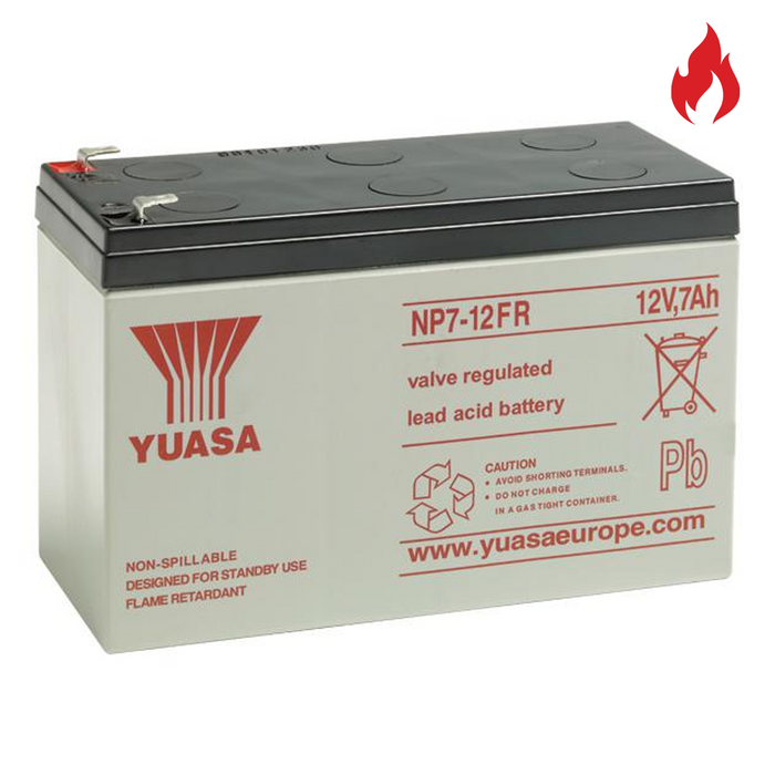 Yuasa NP 12v 7Ah Fire Rated Alarm Battery (NP7-12FR)