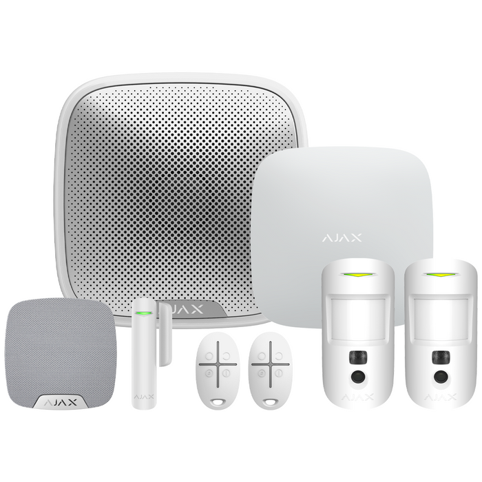 Ajax Hub2 Plus Wireless Camera Starter Kit 1 - White (AJA-23308)