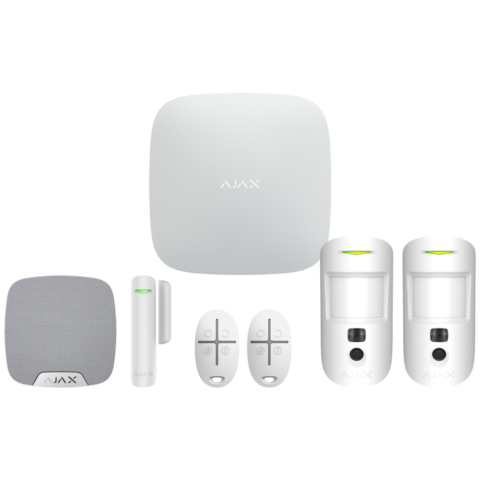 Ajax Hub2 Plus Wireless Camera Starter Kit 2 - White (AJA-23326)