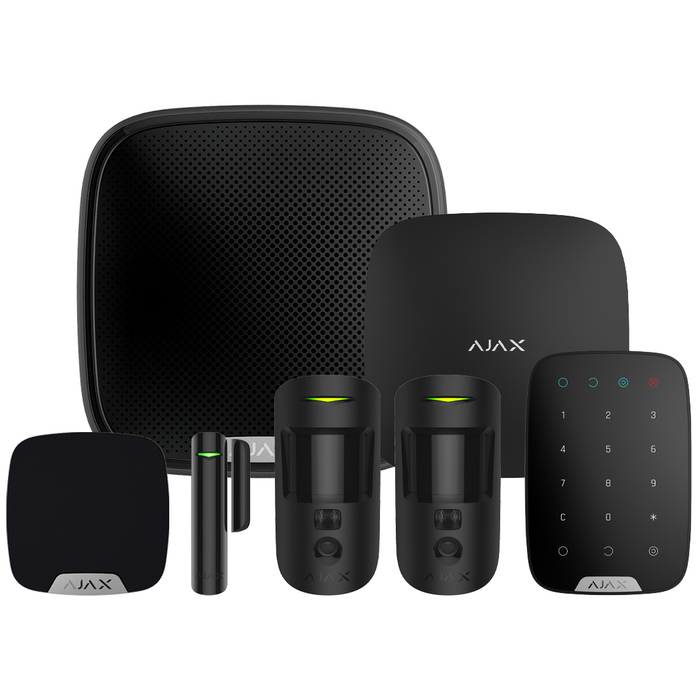 Ajax Hub2 Plus Wireless Camera Starter Kit 3 ‑ Black (AJA‑23331)