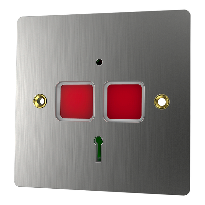CQR Flush Electronic Panic Button - Stainless Steel (EPA/STD/SS)