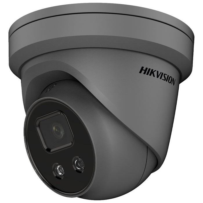 Hikvision IP Acusense DarkFighter 4K 8MP 30m Turret Dome with Mic/Speaker/Alarm 2.8mm - Grey  (DS-2CD2386G2-ISU/SL-2.8MM-GR)