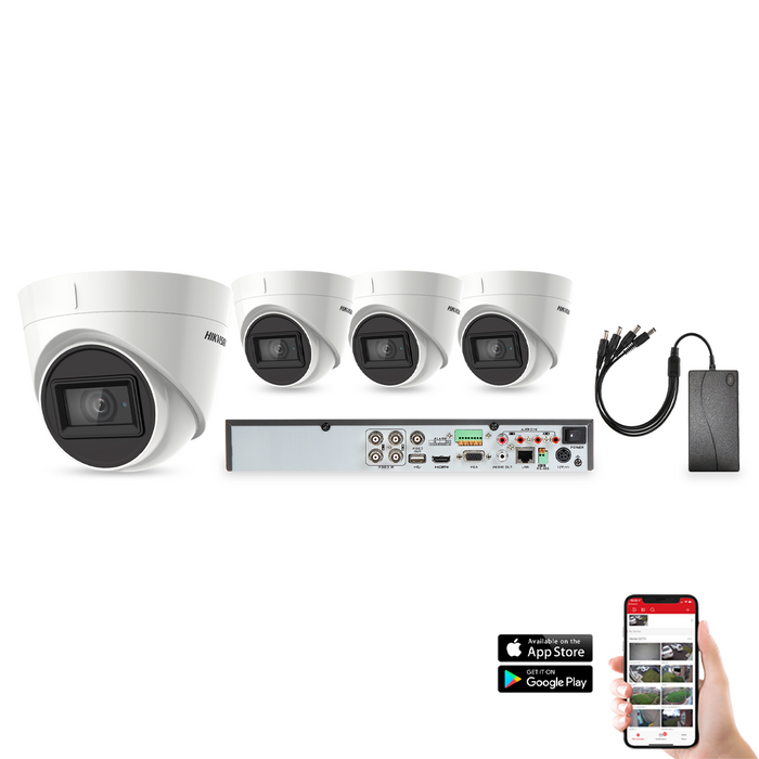 Hikvision 4 Camera 4ch 4K 8MP 60M CCTV Kit (HIK-KIT-TVI-8MP-60M-4)