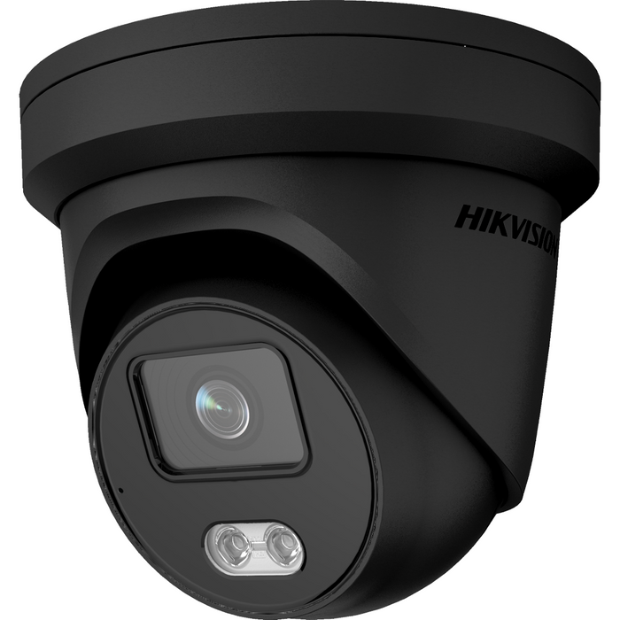 Hikvision IP Acusense ColorVu 4MP 30m Turret Dome with Microphone 2.8mm - Black (DS-2CD2347G2-LU-2.8MM-BK)