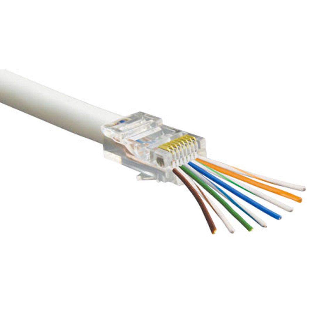 RapidFit RJ45 Crimp Connectors for CAT6 - Pack of 50 (CON-RJ45-CAT6-RA ...