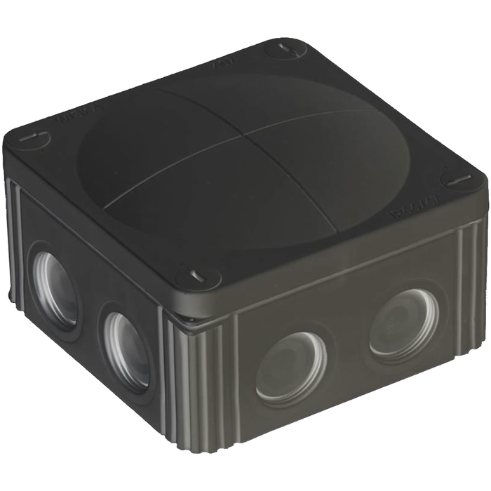 Wiska COMBI 308 Junction Box - Black (COMBI-308-B)